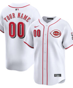 Cincinnati RedsHome Limited Custom Jersey  White