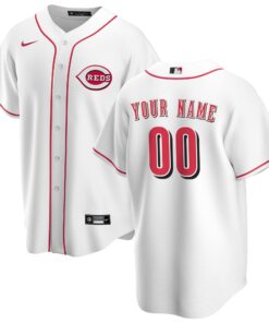 Cincinnati RedsHome Replica Custom Jersey  White