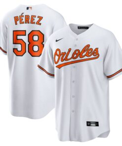 Cionel PÃ©rez Baltimore OriolesHome  Replica Player Jersey  White