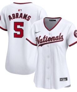 CJ Abrams Washington NationalsWomen_s Home Limited Player Jerseynbspâ€“ White