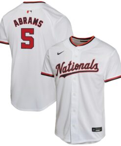 CJ Abrams Washington NationalsYouth Home Game Player Jersey  White