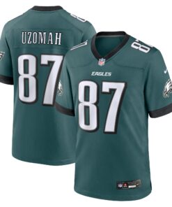 C.J. Uzomah Philadelphia Eagles  Team Game Jersey  Midnight Green