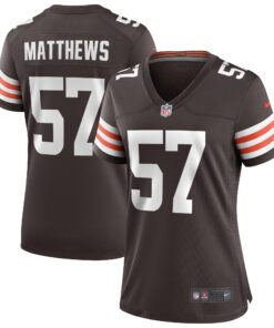 Clay Matthews Cleveland Browns  Women_s Game Retired Player Jersey  Brown