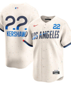 Clayton Kershaw Los Angeles Dodgers2024 City Connect Limited Player Jersey  Cream