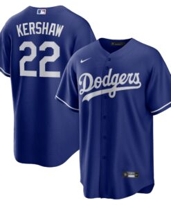 Clayton Kershaw Los Angeles DodgersBig amp Tall Alternate Replica Player Jersey  Royal
