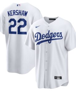 Clayton Kershaw Los Angeles DodgersHome Replica Player Name Jersey  White