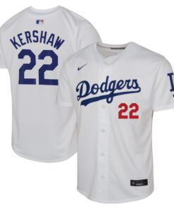 Clayton Kershaw Los Angeles DodgersYouth Home Limited Jerseynbspâ€“ White