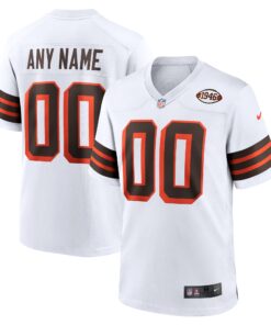 Cleveland Browns  1946 Collection Alternate Custom Jersey  White 1