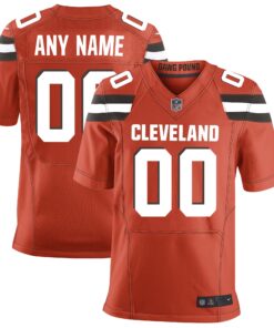 Cleveland Browns  Custom Alternate Elite Jersey  Orange