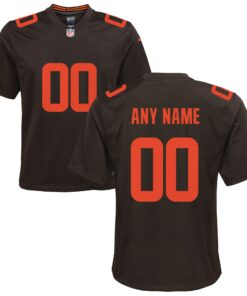 Cleveland Browns  Youth Alternate Custom Game Jersey  Brown