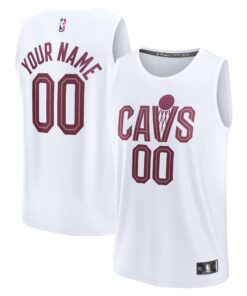  Cleveland Cavaliers Fanatics Youth Fast Break Replica Custom Jersey - Association Edition - White