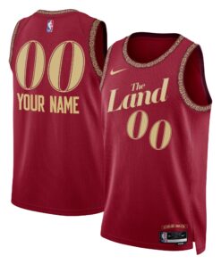 Cleveland Cavaliers Unisex 202324 Custom Swingman Jersey - Wine - City Edition