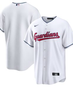 Cleveland GuardiansHome Blank Replica Jersey  White