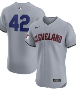 Cleveland GuardiansRoad 2024 Jackie Robinson Day Elite Jersey  Gray