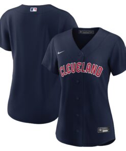 Cleveland GuardiansWomen_s Alternate Official Replica Jersey  Navy