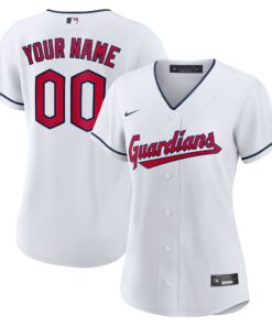 Cleveland GuardiansWomen_s Replica Custom Jersey  White