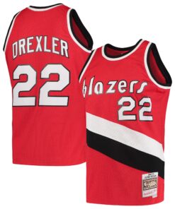 Clyde Drexler Portland Trail Blazers Mitchell &amp Ness 198384 Hardwood Classics Swingman Jersey - Red