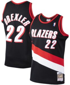 Clyde Drexler Portland Trail Blazers Mitchell &amp Ness 199192 Hardwood Classics Swingman Jersey - Black