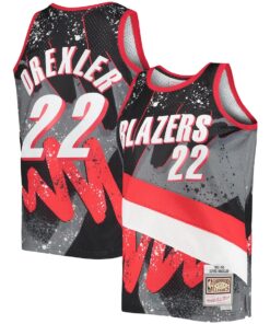 Clyde Drexler Portland Trail Blazers Mitchell &amp Ness Hardwood Classics 199192 Hyper Hoops Swingman Jersey - Black