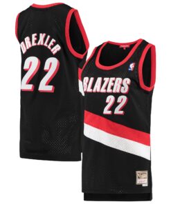 Clyde Drexler Portland Trail Blazers Mitchell &amp Ness Women's 199192 Hardwood Classics Swingman Jersey - Black