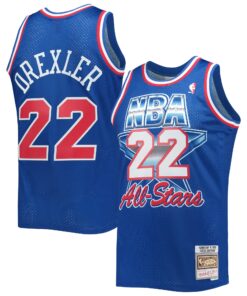 Clyde Drexler Western Conference Mitchell &amp Ness Hardwood Classics 1992 NBA All-Star Game Swingman Jersey - Royal