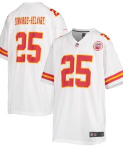 Clyde EdwardsHelaire Kansas City Chiefs  Youth Game Jersey  White