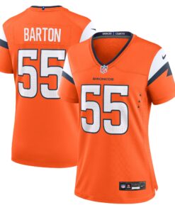 Cody Barton Denver Broncos  Women_s Game Jersey   Orange