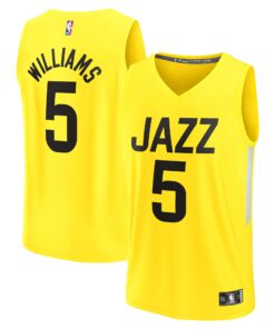 Cody Williams Utah Jazz Fanatics 2024 NBA Draft Fast Break Player Jersey - Icon Edition - Yellow