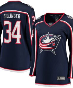 Cole Sillinger Columbus Blue Jackets Fanatics Women_s Home Breakaway Player Jersey  Navy