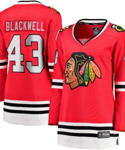 Colin Blackwell Chicago Blackhawks Fanatics Women_s Home Breakaway Player Jersey  Red