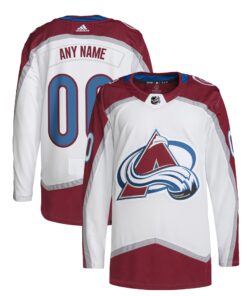  Colorado Avalanche  Away  Primegreen Authentic Custom Jersey  White