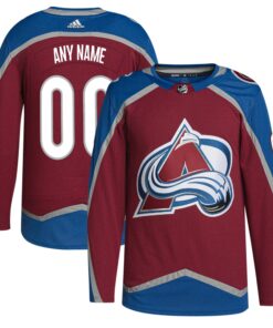  Colorado Avalanche  Home  Primegreen Authentic Custom Jersey  Burgundy