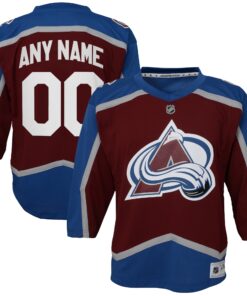 Colorado Avalanche Youth Home Custom Replica Jersey  Burgundy