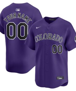 Colorado Rockies Alternate Limited Custom Jerseynbspâ€“ Purple