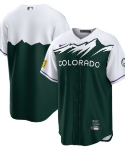 Colorado RockiesCity Connect Replica Team Jersey  Green