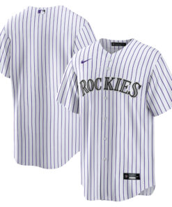 Colorado RockiesHome Blank Replica Jersey  White