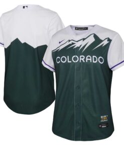 Colorado RockiesYouth City Connect Replica Team Jersey  Green