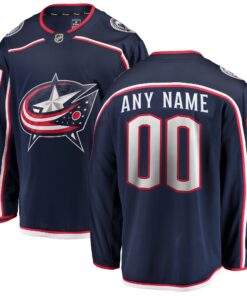 Columbus Blue Jackets Fanatics Home Breakaway Custom Jersey  Navy