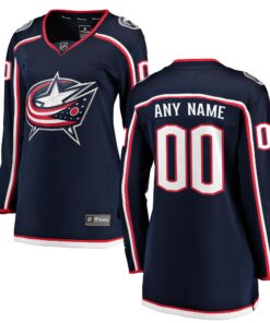 Columbus Blue Jackets Fanatics Women_s Home Breakaway Custom Jersey  Navy