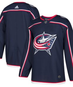 Columbus Blue Jackets Home Authentic Blank Jersey  Navy