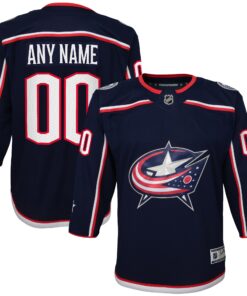 Columbus Blue Jackets Youth Home Premier Custom Jersey  Navy