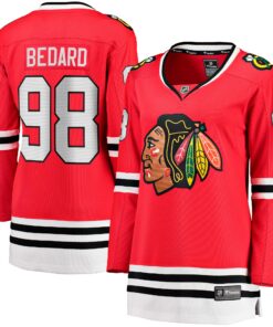 Connor Bedard Chicago Blackhawks Fanatics Women_s Home Breakaway Player Jersey  Red