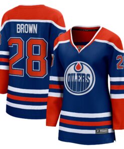 Connor Brown Edmonton Oilers Fanatics Women_s Home Breakaway Player Jersey  Royal
