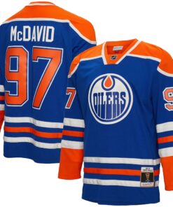 Connor McDavid Edmonton Oilers Mitchell amp Ness  201516 Blue Line Player Jersey  Blue