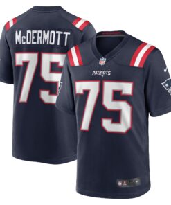 Conor McDermott New England Patriots  Home Game Player Jersey  Navy