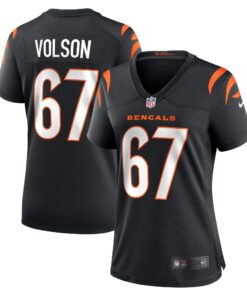 Cordell Volson Cincinnati Bengals  Women_s Game Player Jersey  Black 1