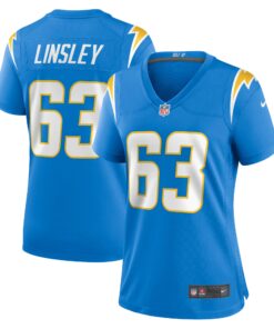Corey Linsley Los Angeles Chargers  Women_s Game Player Jersey  Powder Blue