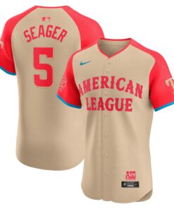 Corey Seager American League2024 MLB AllStar Game Elite Player Jersey  Cream