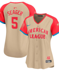 Corey Seager American LeagueWomen_s 2024 MLB AllStar Game Limited Player Jersey  Cream