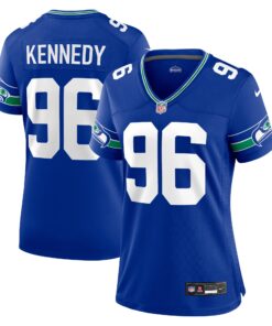 Cortez Kennedy Seattle Seahawks  Women_s Throwback Player Game Jersey  Royal